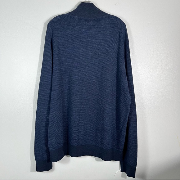 Polo Ralph Lauren Mens 100% Merino Wool Blue Quarter Zip Lightweight Sweater XXL - Picture 6 of 7